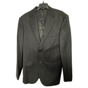 Stafford Black Two Button Vented Notch Blazer Sport Coat Suit Jacket